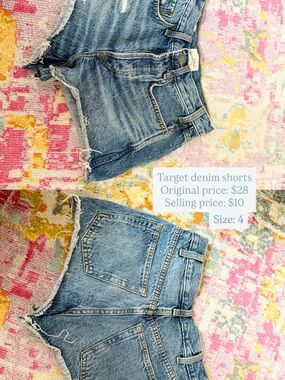 Target Women’s Light Blue Denim Cutoff Shorts
